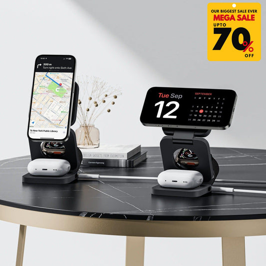 3 in 1 Foldable Magnetic Wireless Charger Stand